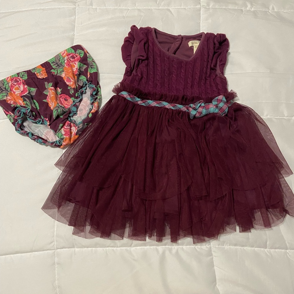 Matilda Jane dress with diaper cover